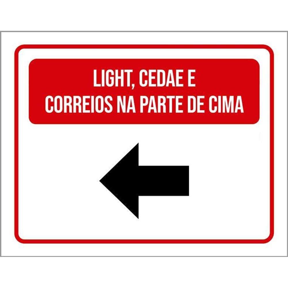 Placa Light Cedae  Parte De Cima Seta 36X46