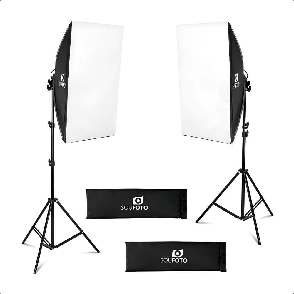 Softbox Duplo 50X70Cm: Luz Estúdio Para Lives