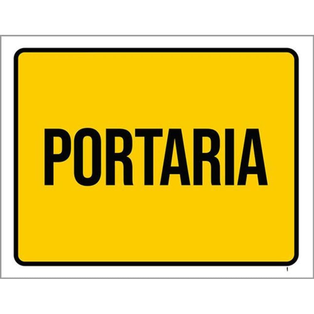 Kit 3 Placas Portaria Setor Amarela
