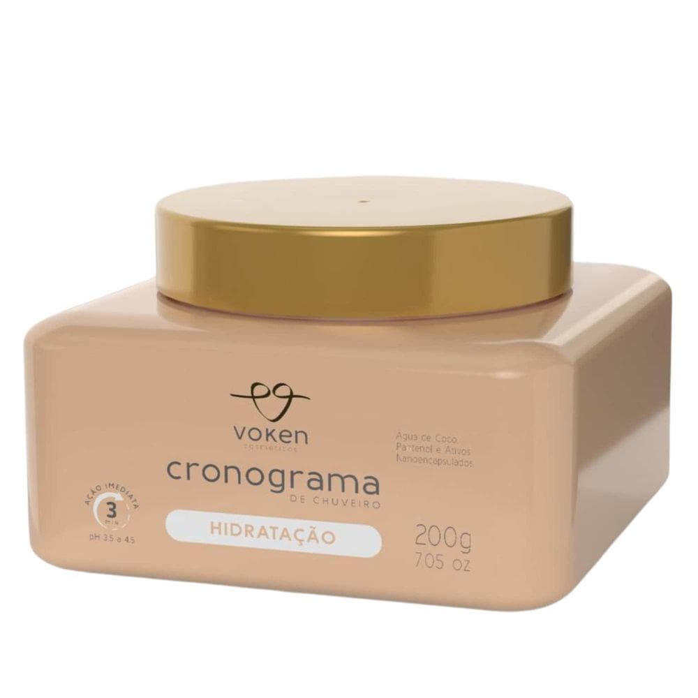 Voken Cronograma Chuveiro Ação Em 3 Minutos Hidratação 200G