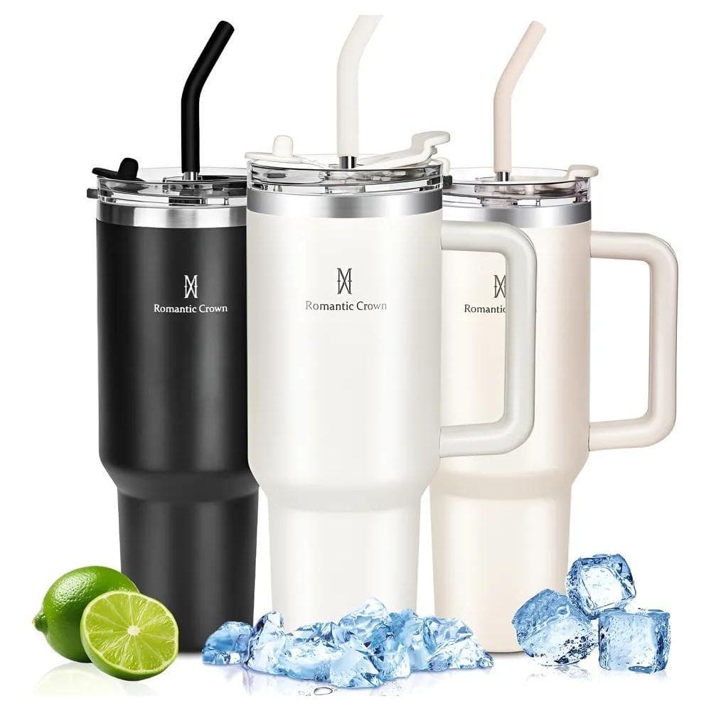 Copo Térmico Inox 1,2L - Gelado 30H, Quente 8H, C Branco