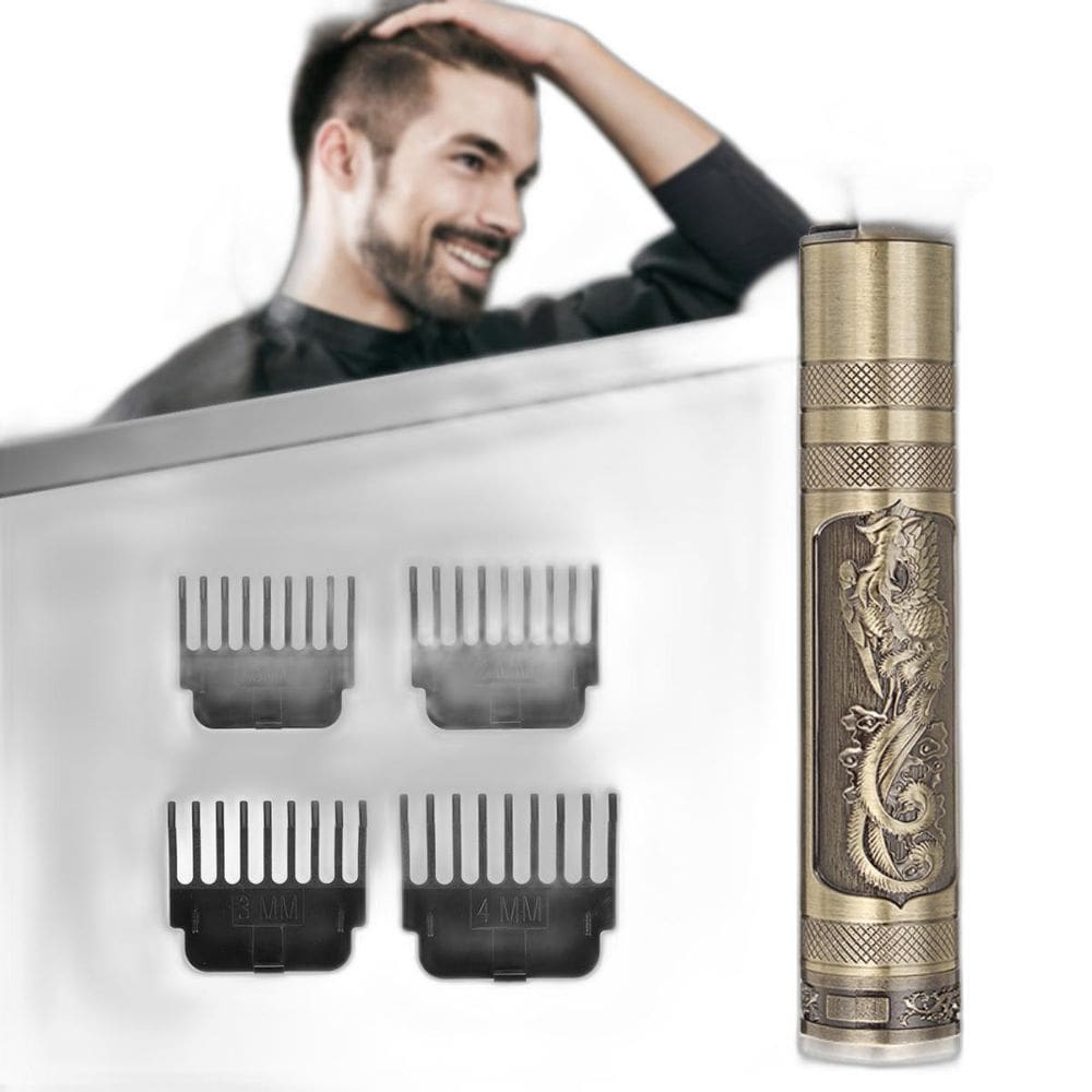 Aparador De Pelo Kemei Km-228 Dragão Dourado