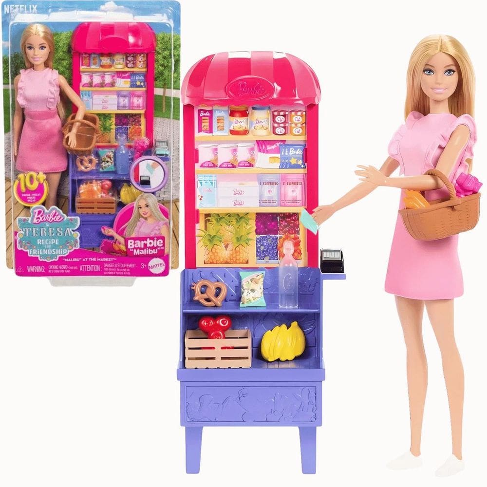 Boneca Barbie Supermercado Com Acessórios 3+ Mattel
