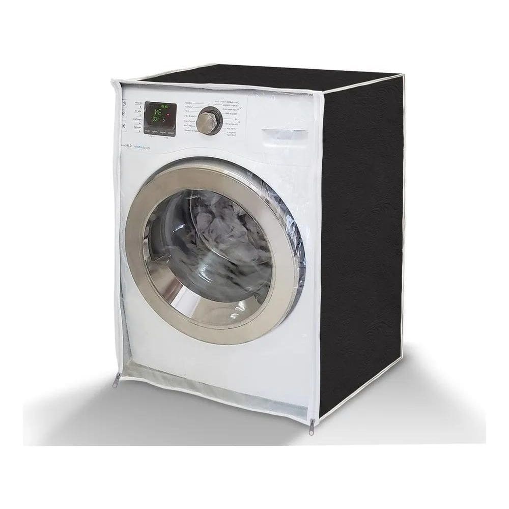 Capa Lava Seca Frontal Lg/Samsung 8-11Kg Impermeáve Preto