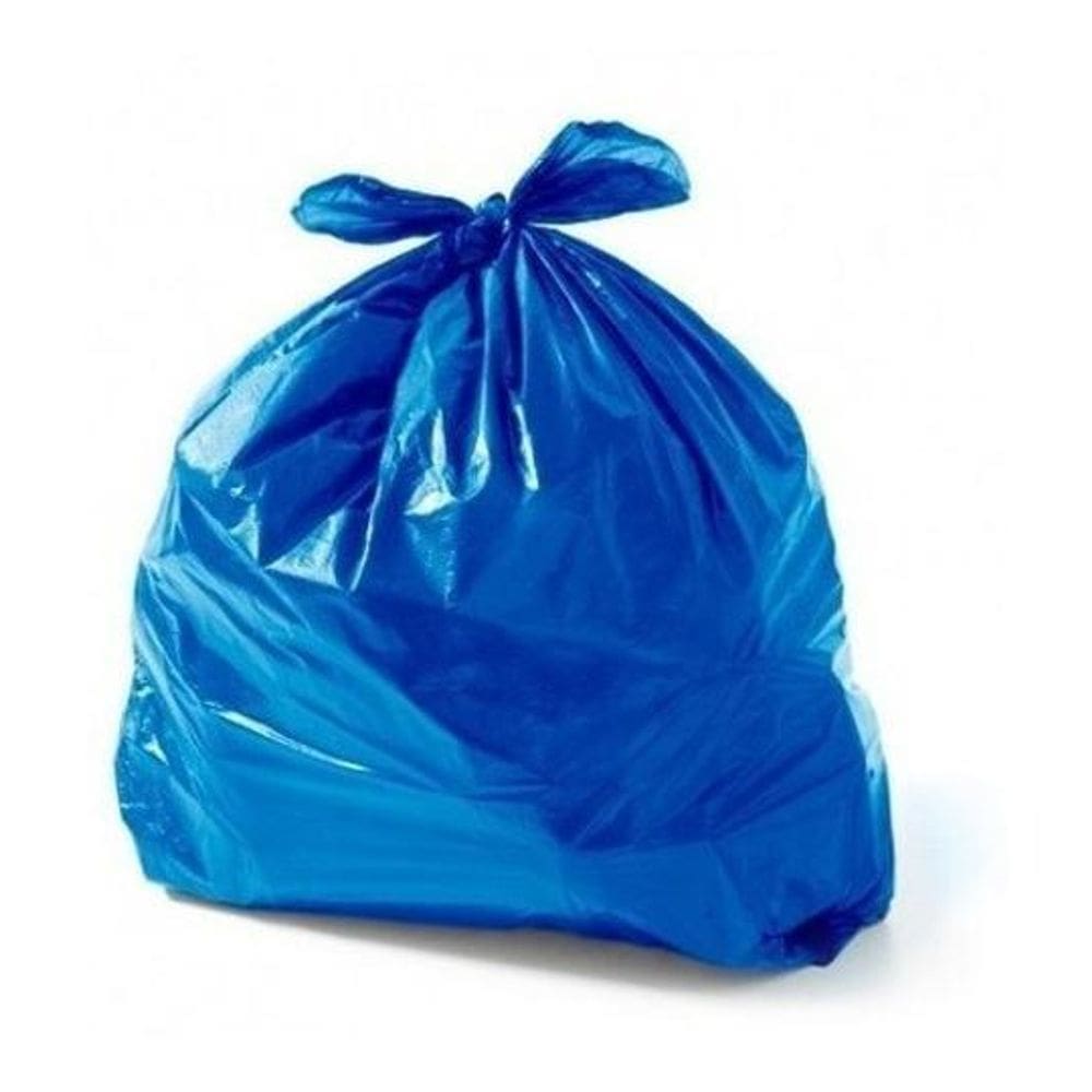 Saco De Lixo Plástico Azul 40 Litros Com 100 Unidades