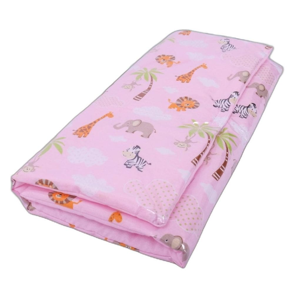 Trocador Portátil Fraldas Impermeável Para Bebê Safari Rosa