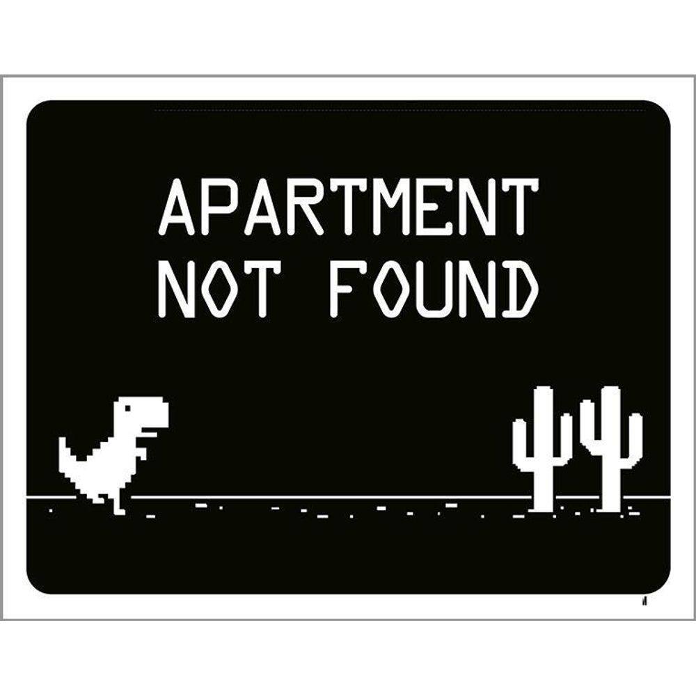 Placa Decorativa - Apartament Not Found 36X46