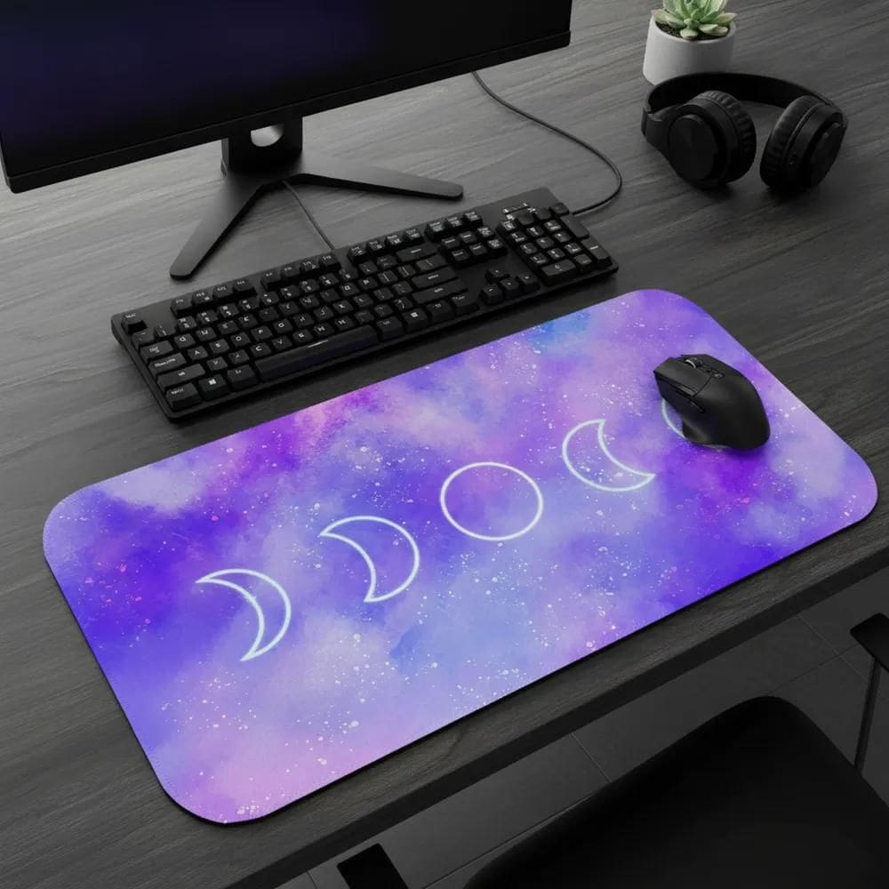 Mousepad Gamer 70X35Cm Speed Feminino Pre Fases Da Lua