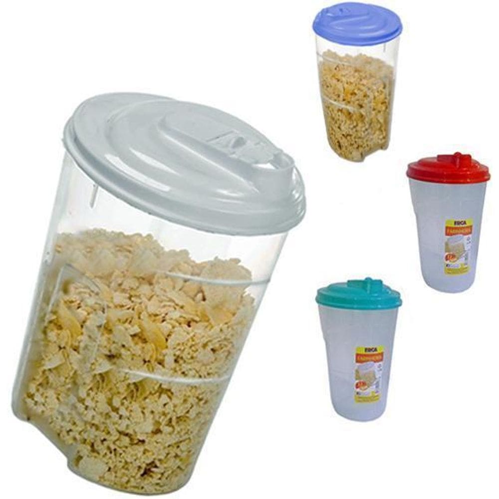 Farinheiro/Acucareiro Oval - 1200ml - Transparente