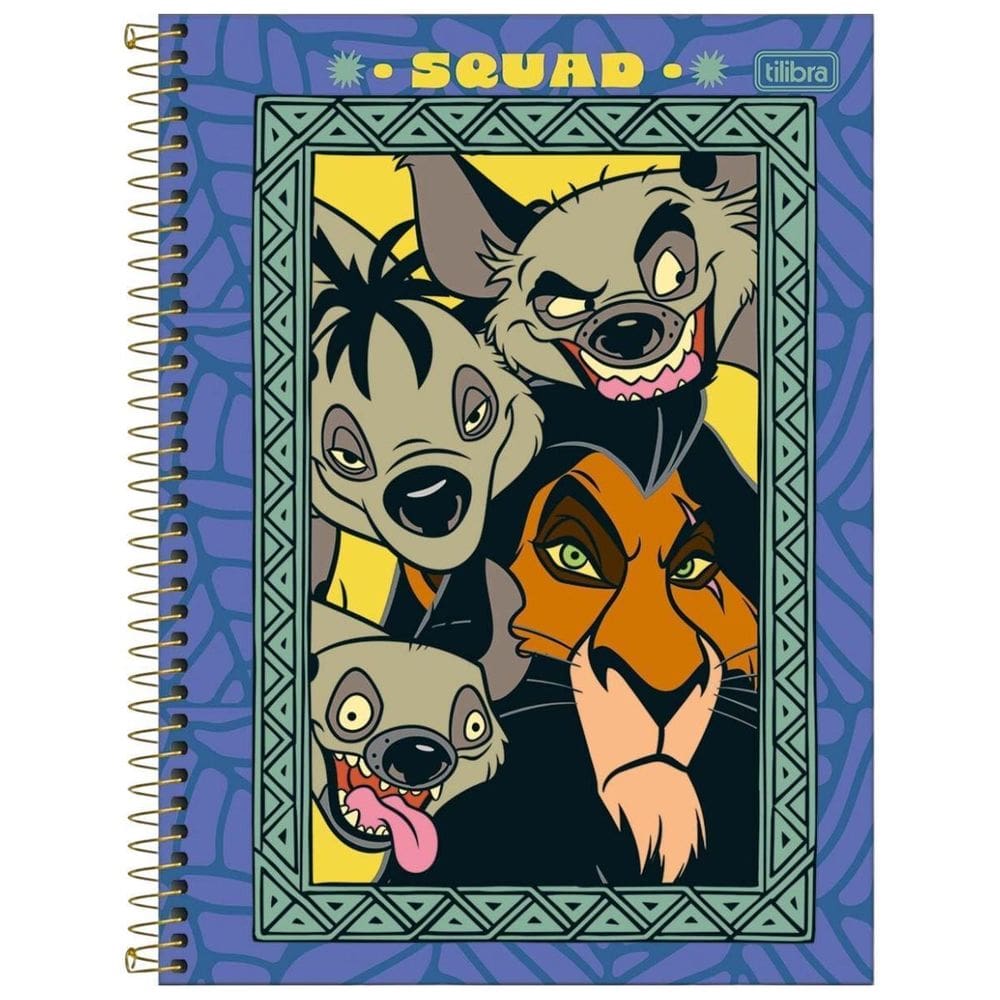 Caderno Rei Leão Capa Dura Espiral 80F 1 Matéria Escolar