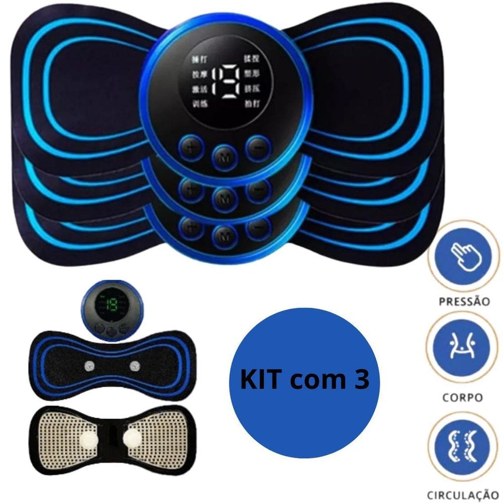 Kit 3 Massageadores Elétricos Usb Para Alívio Na Lombar