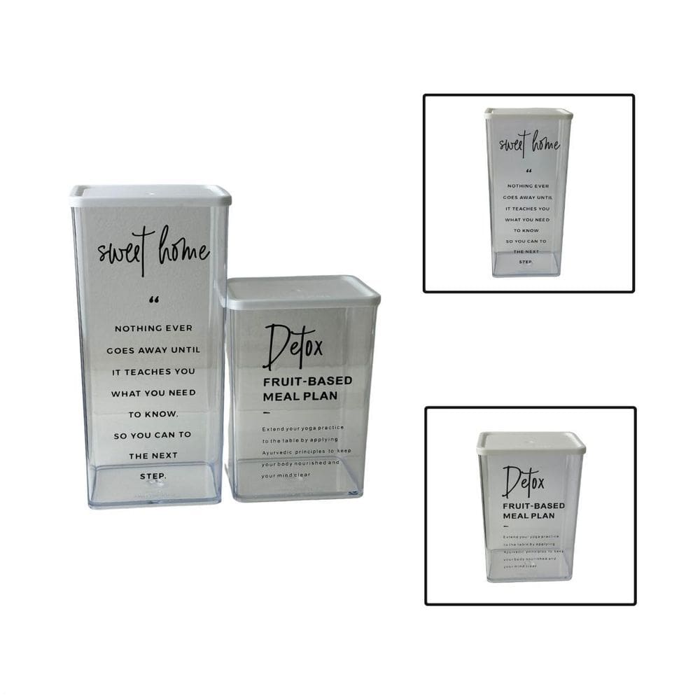 Kit 2 Potes Herméticos Organizadores Alimentos 810 E 1230Ml