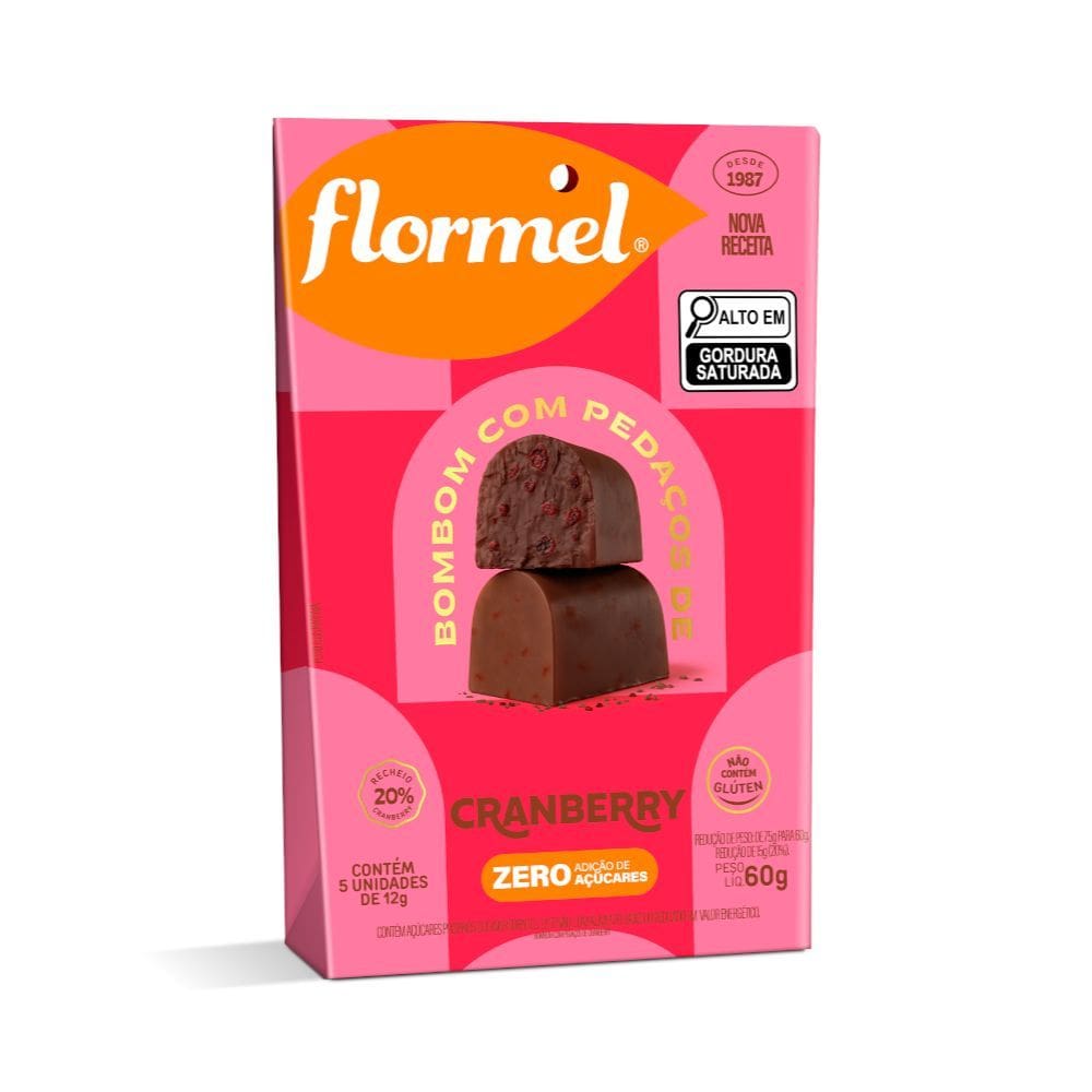 Bombons Flormel com Pedaços de Cranberry 60g