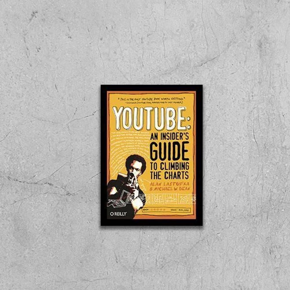 Quadro Youtube: A Guide To Climbing Charts 45X34 Vidro Preta