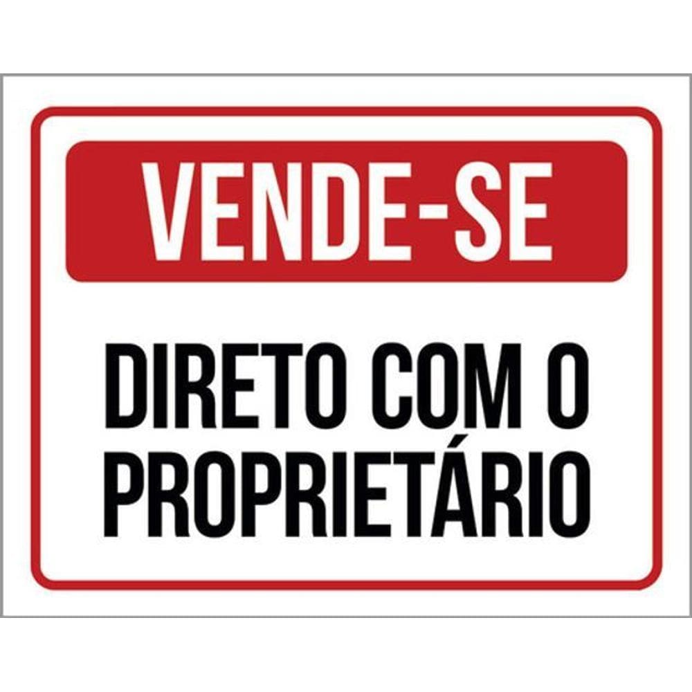 Kit 10 Placas De Vende-Se Direto Proprietário 36X46