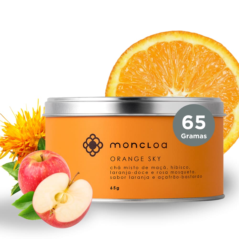 Chá Infusão de Frutas Orange Sky Moncloa Lata 65g