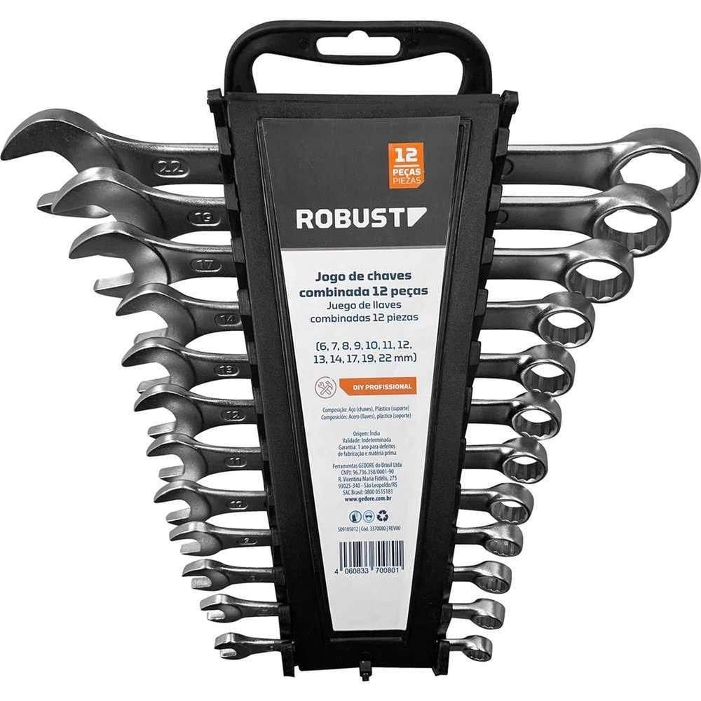 Jogo De Chaves Combinadas, 6,0 Mm A 22,0 Mm, Com 12 Peças, S09105012 3370080, Robust Ostenvonder