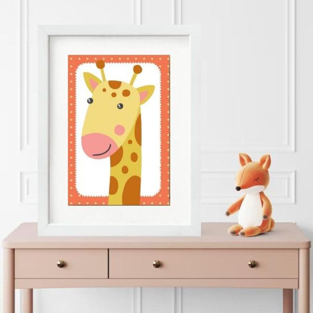 Quadro Infantil Safari Girafinha- 60X48Cm