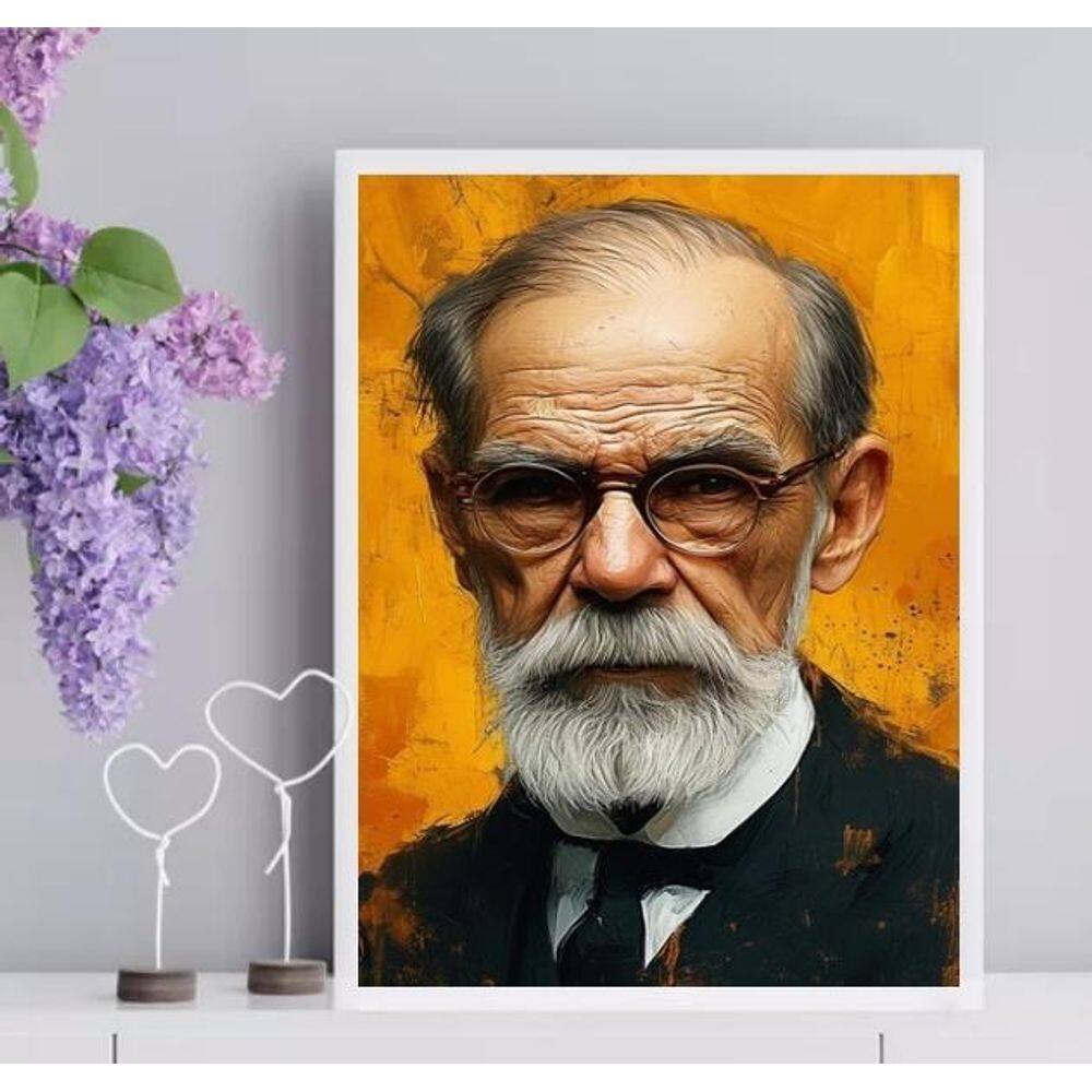 Quadro Psicologia Arte Freud 45X34Cm