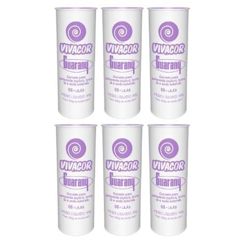 Tinta Para Tecido Corante Roupas Vivacor Guarany 6U Lilás
