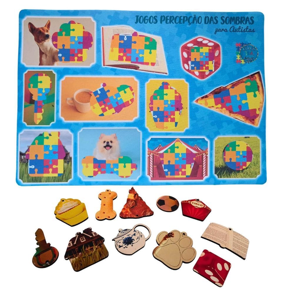 Jogo Educativo Das Sombras Em Mdf Divertido Associe Figuras