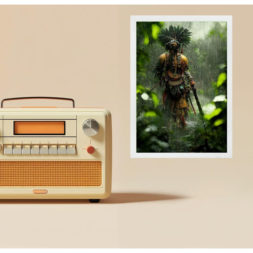 Quadro Decorativo Caboclo Ubirajara 24X18Cm