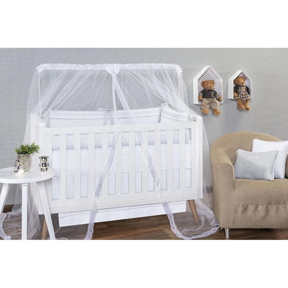 Mosquiteiro Para Berço De Varal Branco - Batistela Baby
