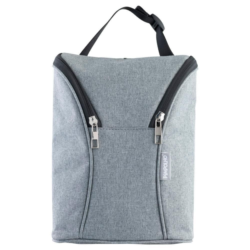 Bolsa Térmica Porta Mamadeiras Para Bebê Cinza - Pimpolho