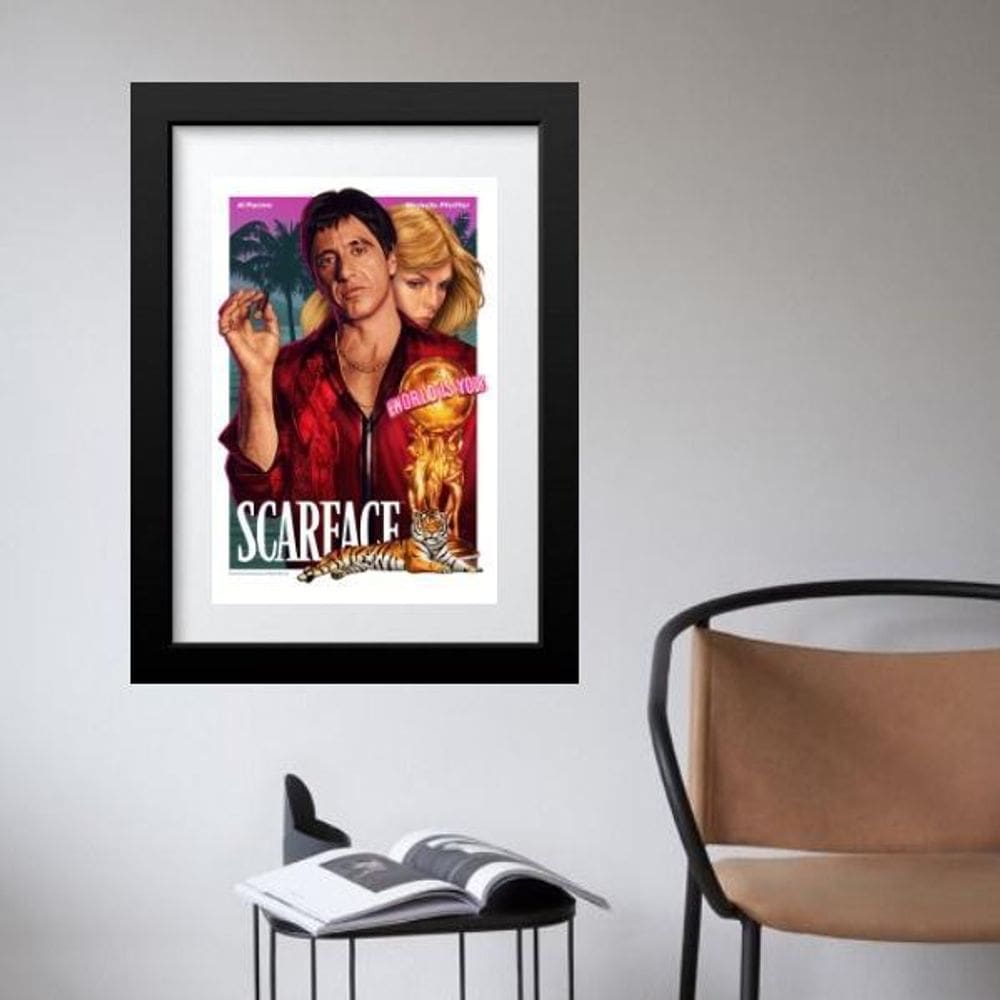Quadro Poster Filme Pulp Scarface - 60X48Cm