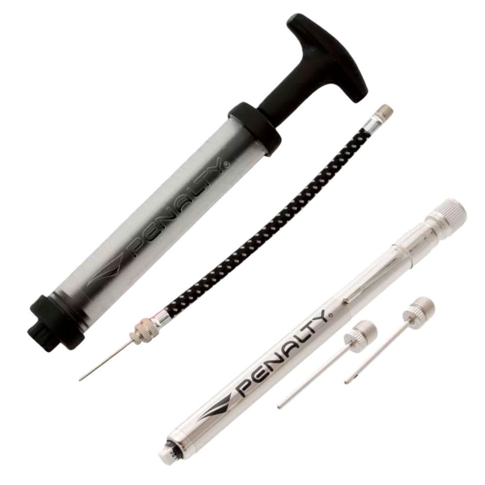 Kit 01 Bomba De Ar Penalty Sac Dupla Ação +01 Calibrador De Bolas Penalty Modelo Caneta