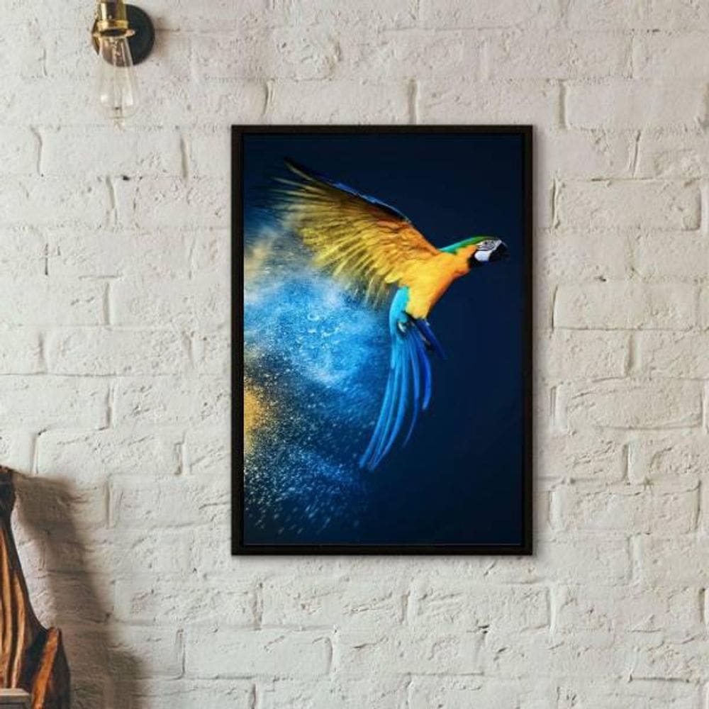 Quadro Decorativo Fotografia Arara 45X34Cm