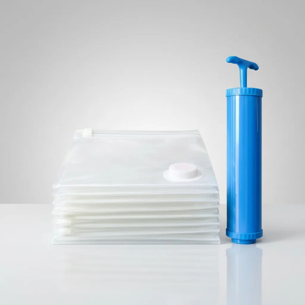 Kit 05 Sacos Organizadores a Vacuo Grande 80x100 Com Bomba