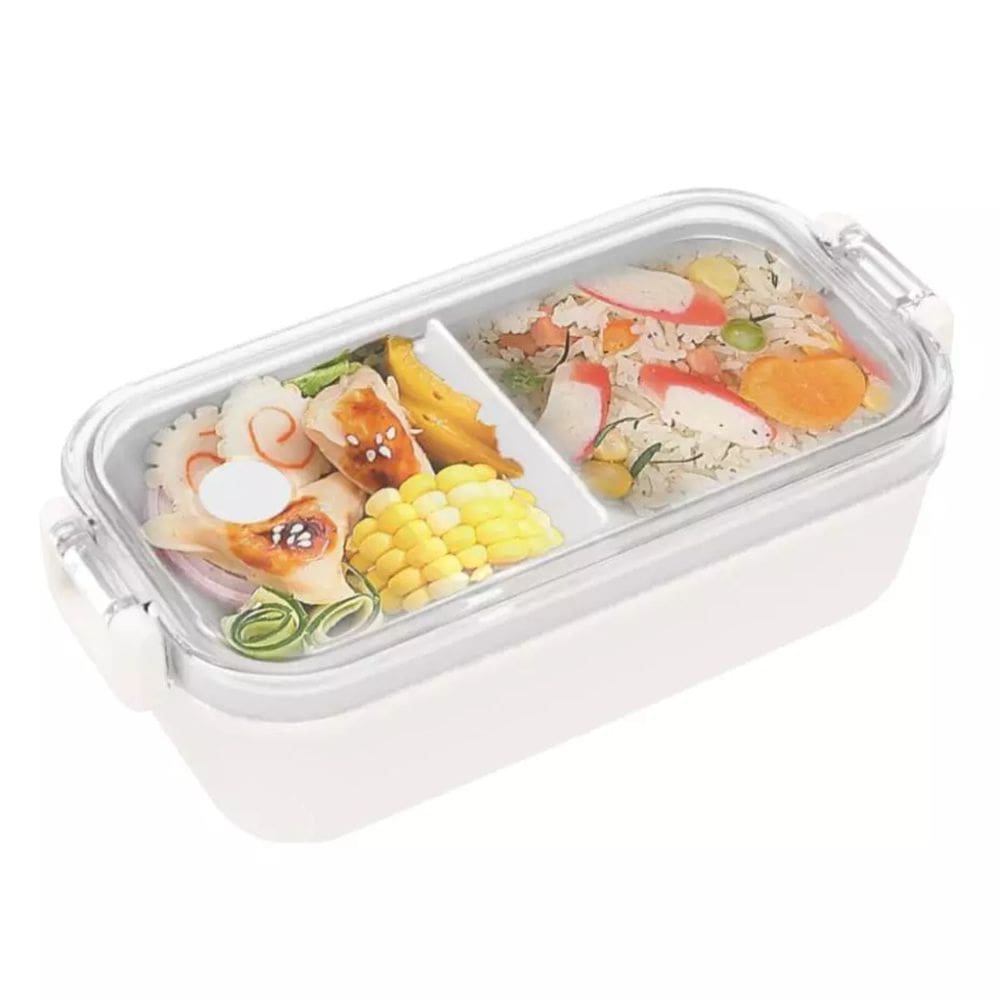 Pote Marmita Bento Box com 2 Compartimentos 450ml Bege