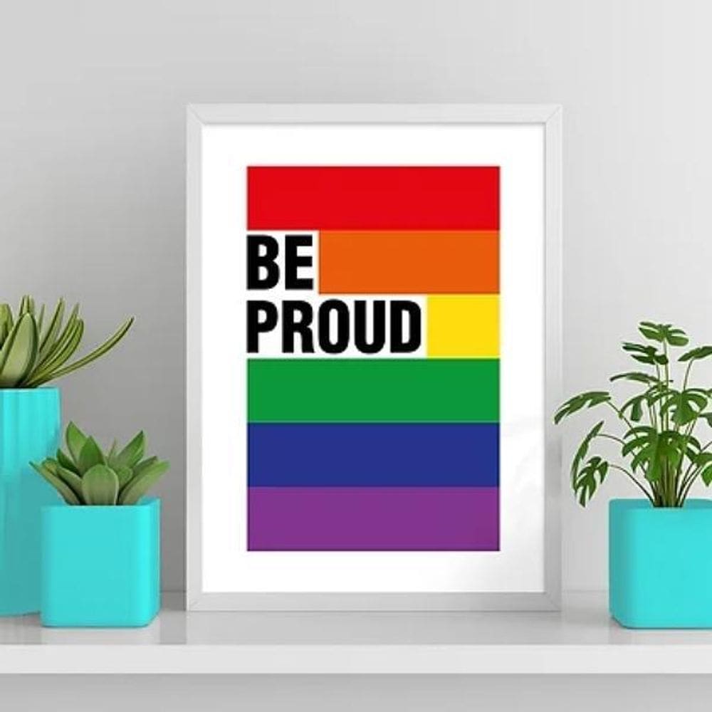 Quadro Decorativo Lgbt Be Proud 33X24Cm