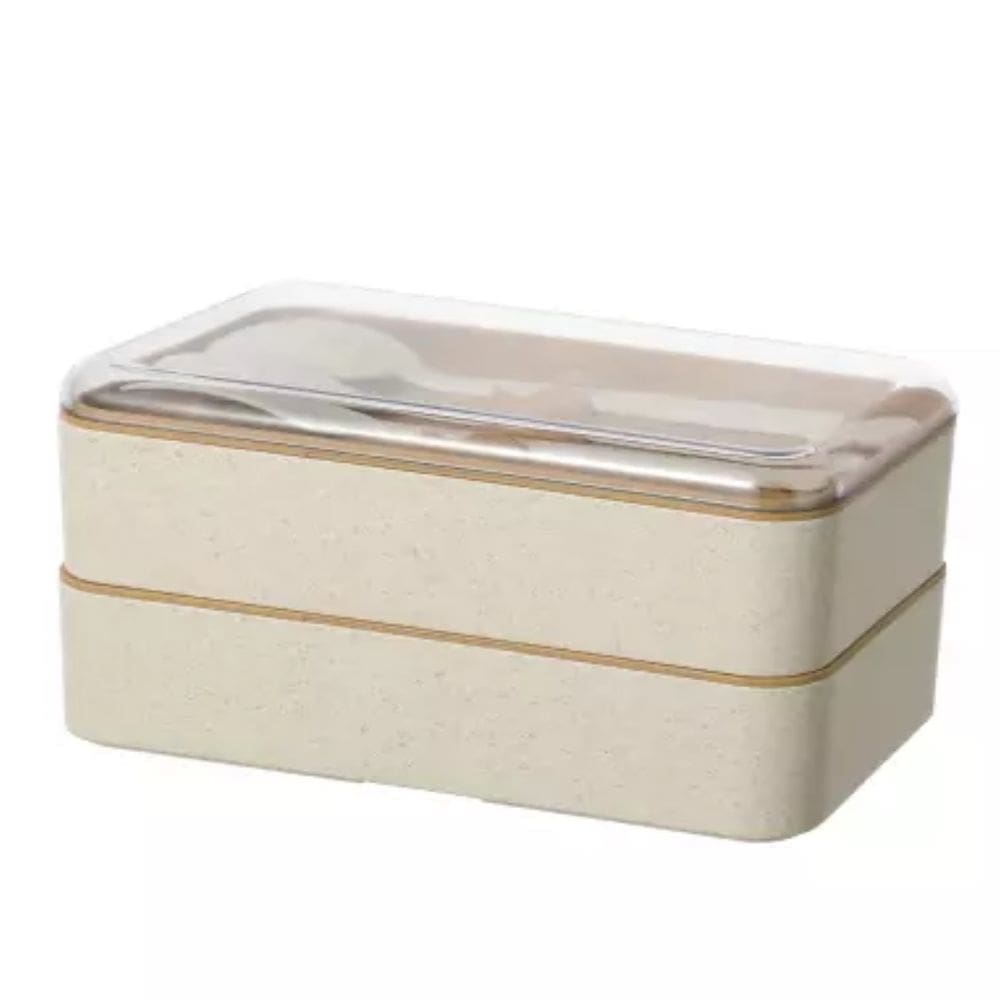 Pote Marmita Bento Box de Dupla Camada 1000ml Bege