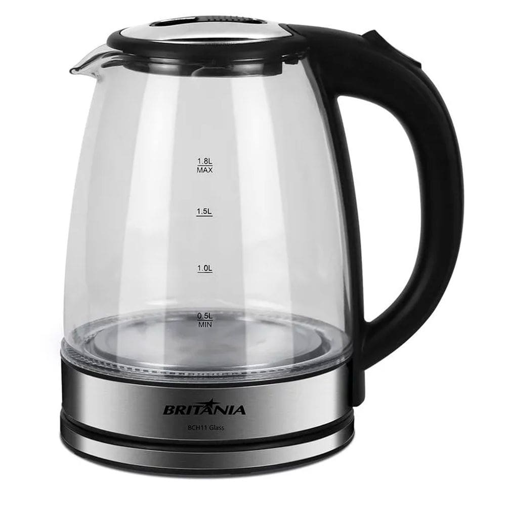 Chaleira Elétrica Britânia BCH11 Glass 1,8L Jarra De Vidro Removível