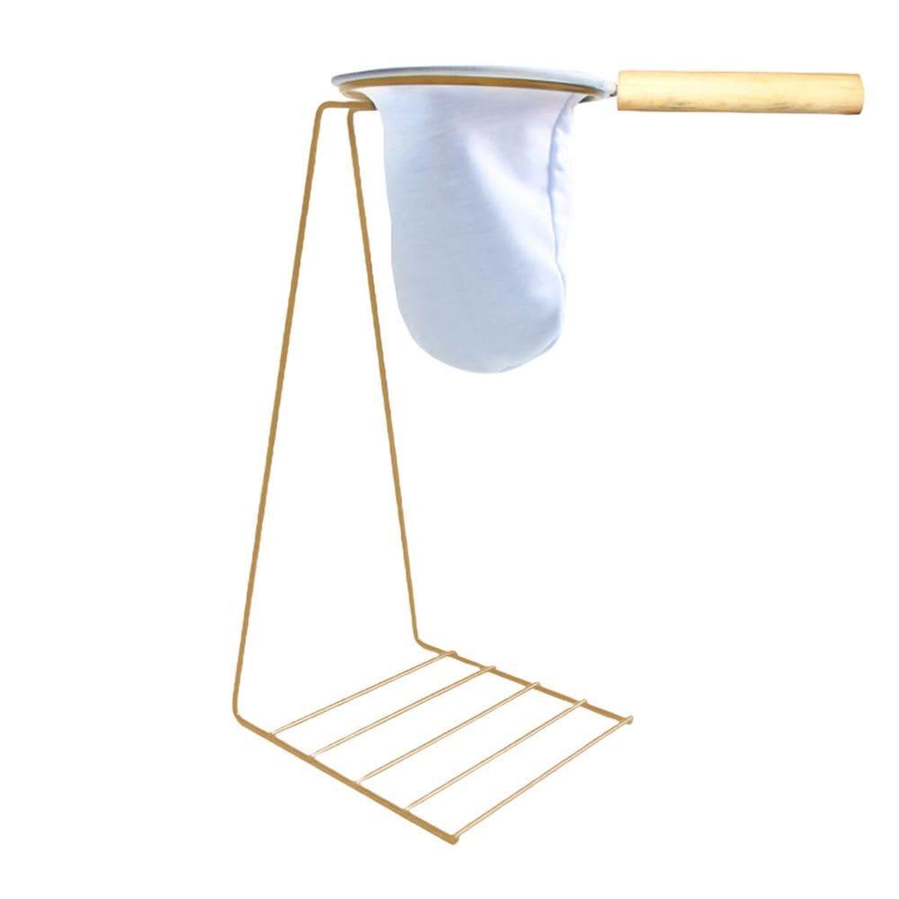 Conjunto Coador Café 32cm Suporte Dourado Base Para Caneca