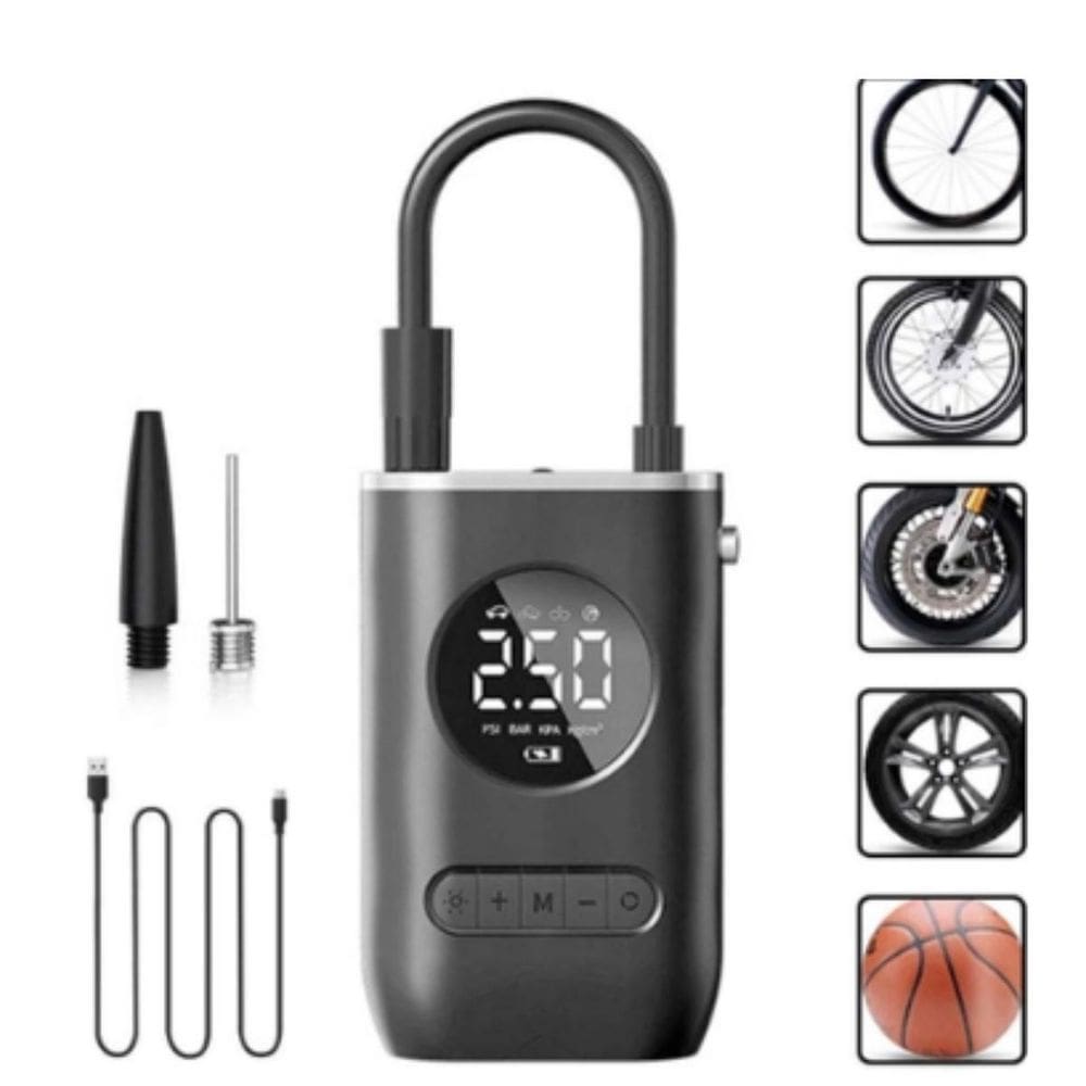 Mini Compressor De Ar Para Pneus E Bolas Com Cabo Usb