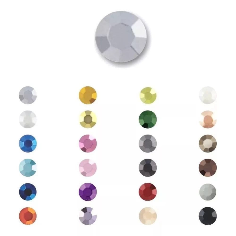 Strass De Metal Sextavado Hotfix 3Mm 1000Un Dourado