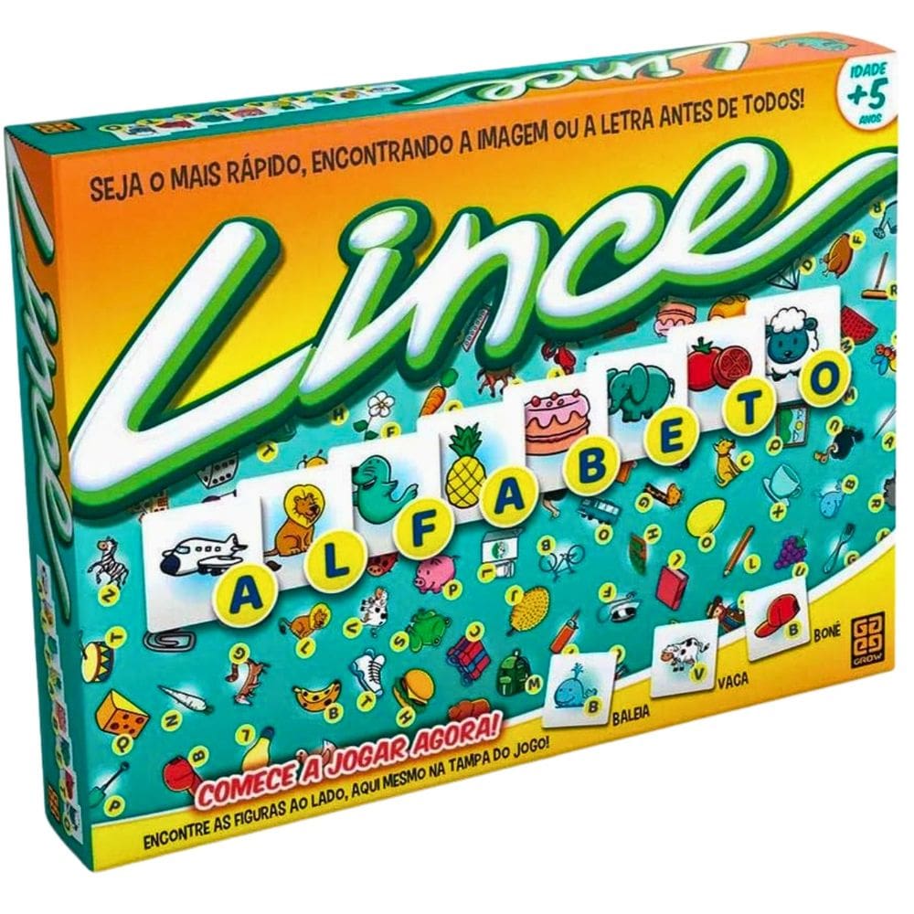 Jogo De Tabuleiro Lince Alfabeto Grow