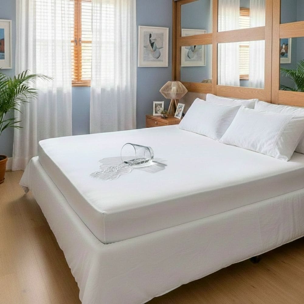 Protetor De Colchão Impermeável Queen Elástico Capa Colchão 1,98x1,58x40cm