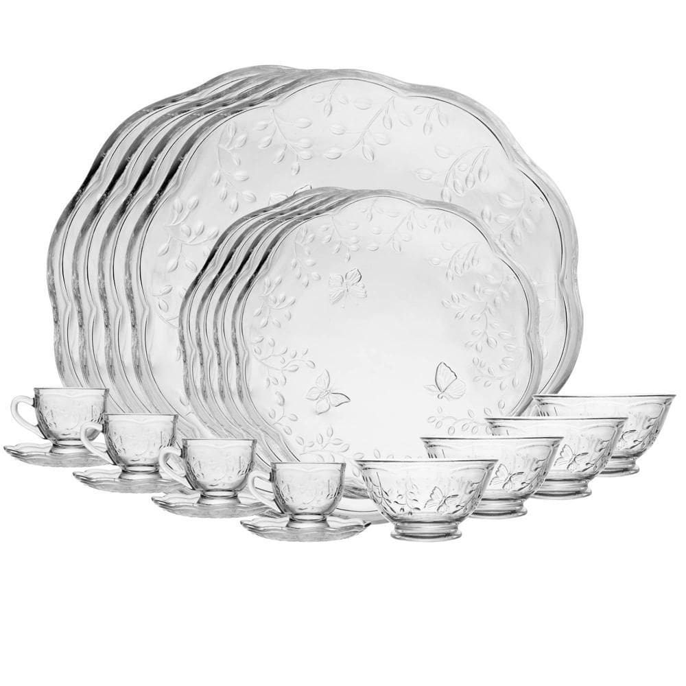Jogo de Jantar 20 peças New Butterfly Cristal Ecológico