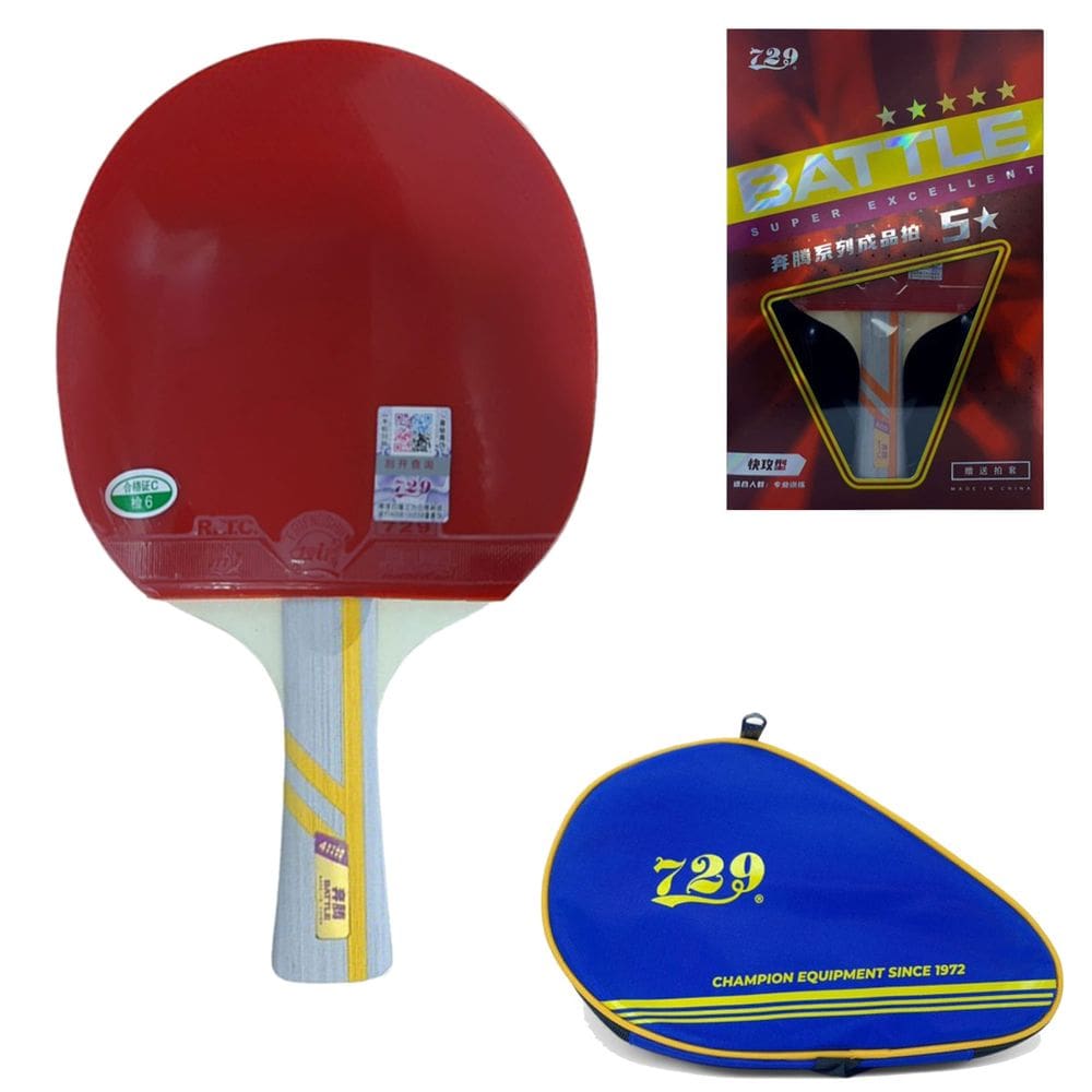 Raquete Ping Pong 5 Estrelas Tenis De Mesa Profissional Equilibrada Versatil Confortavel Esporte Recreação
