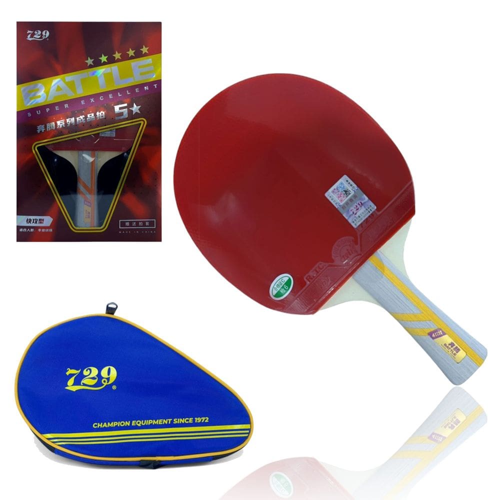 Raquete Ping Pong 5 Estrelas Tenis De Mesa Profissional Equilibrada Confortavel Versatil Esporte Recreacao