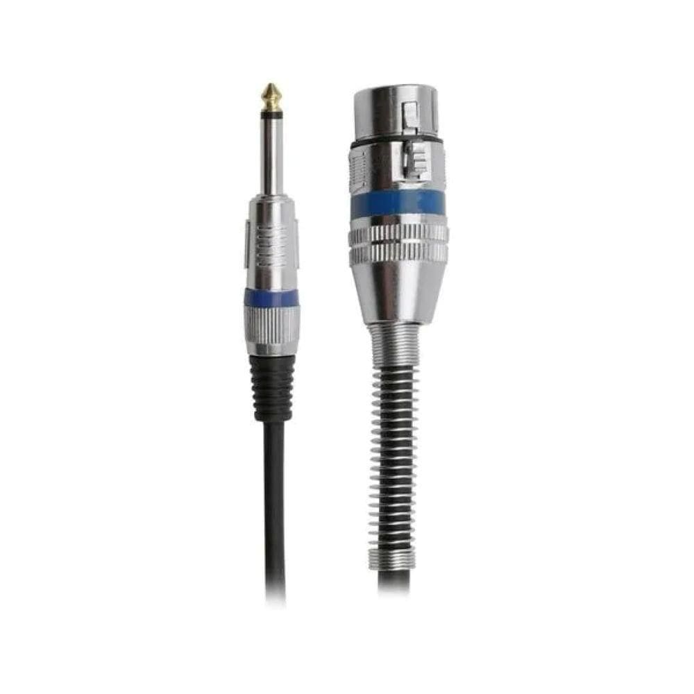 Cabo P10 Pro Mono Preto Cannon Fêmea 3M