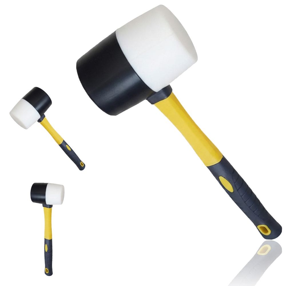 Martelo De Borracha Assentar Piso Azulejo Ergonomico Obra Marreta Construçao Ceramica Manutencao Reparo