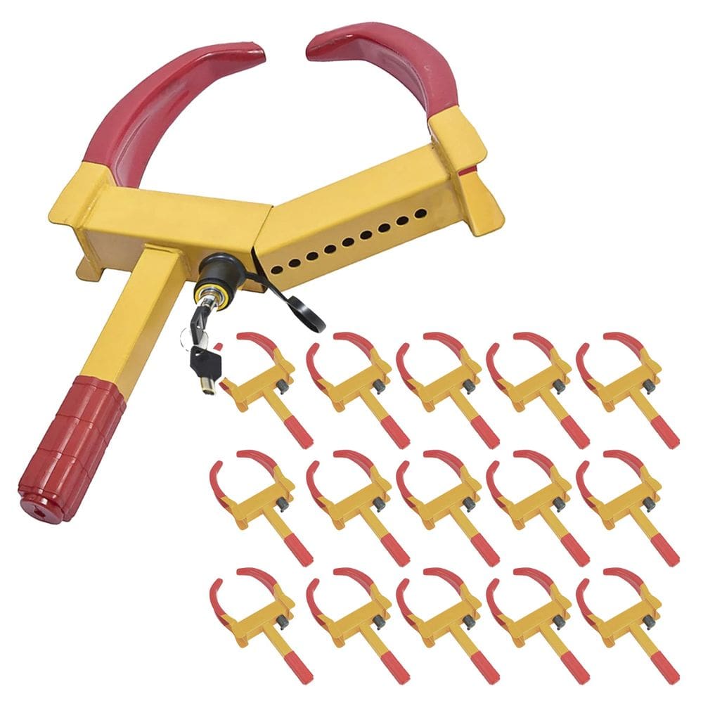 Trava de Roda Universal Kit 15 Uni Bloqueador De Pneu Moto Carro Antifurto Roubo Estacionamento Seguranca Veiculo