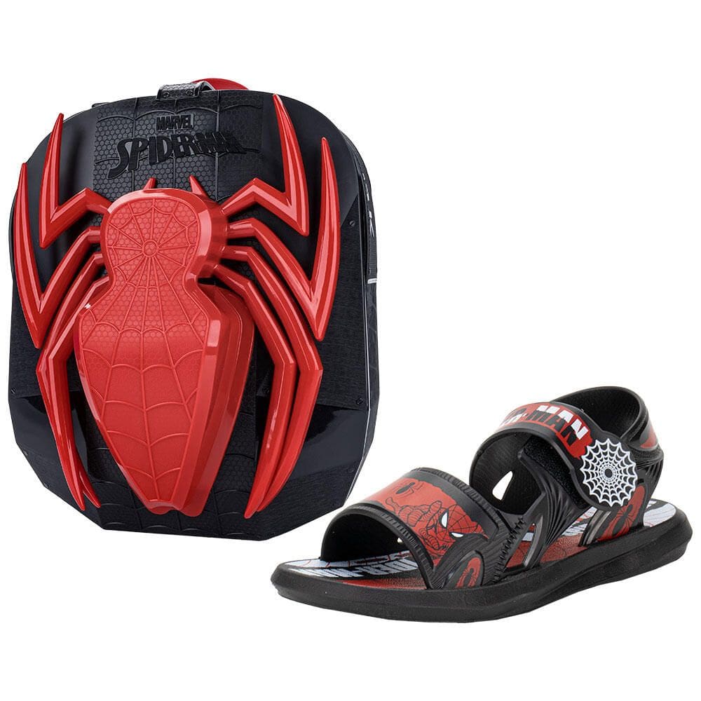 Kit Papete Infantil Homem Aranha E Mochila Grendene Kids 23264