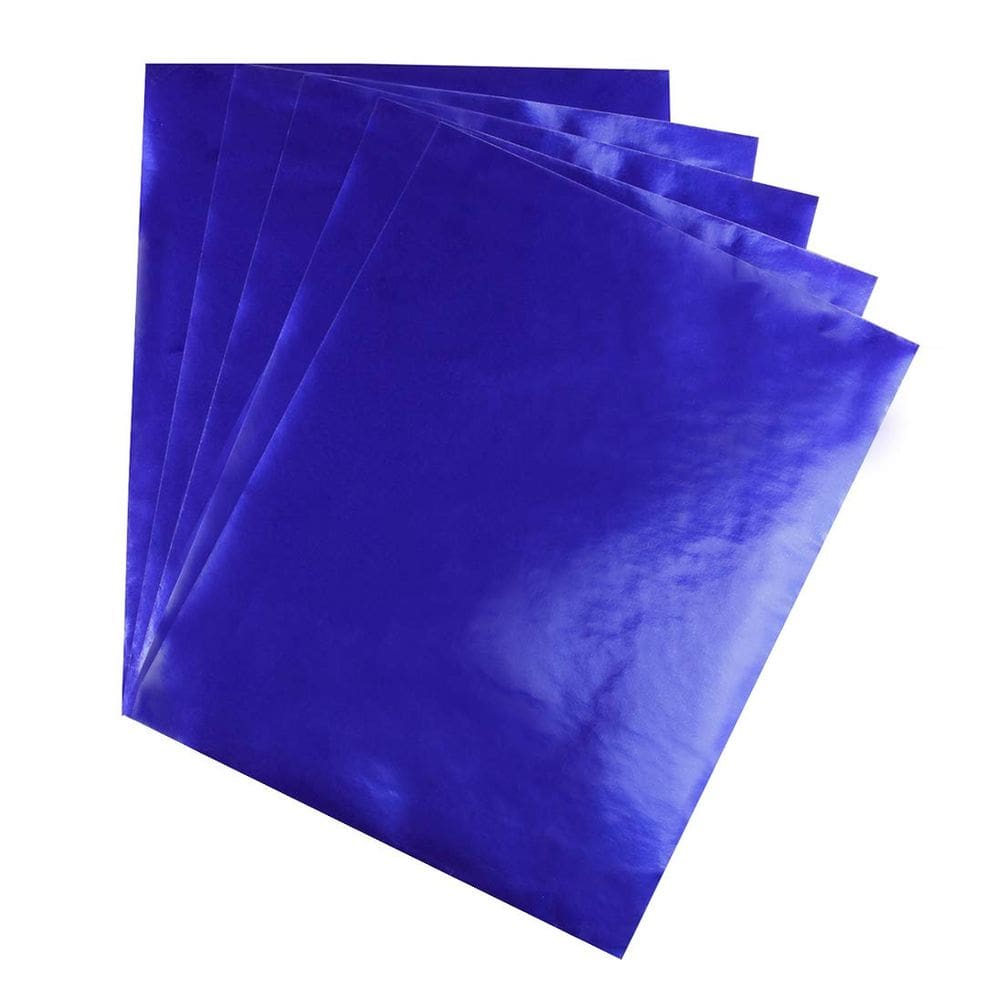 Papel Metalizado Hygloss 21,6x27,9 cm Azul 100 Folhas