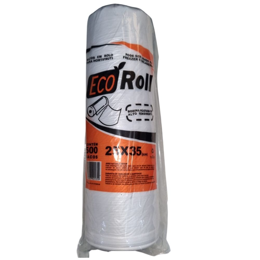 Bobina Saco Plastico Picotada 25x35 Alto Rendimento 8 Bobina